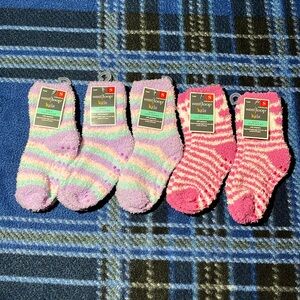 5-Pair NWT West Loop Kids Cozy Socks - Sizes 4-8.5